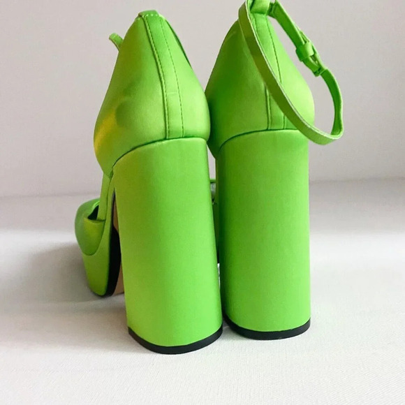 Lime Green Platform Heels - Picture 7 of 9